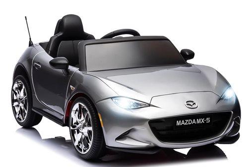 Mazda MX-5 4x12V Sølv Med Gummihjul - Fantastisk Tilbud!