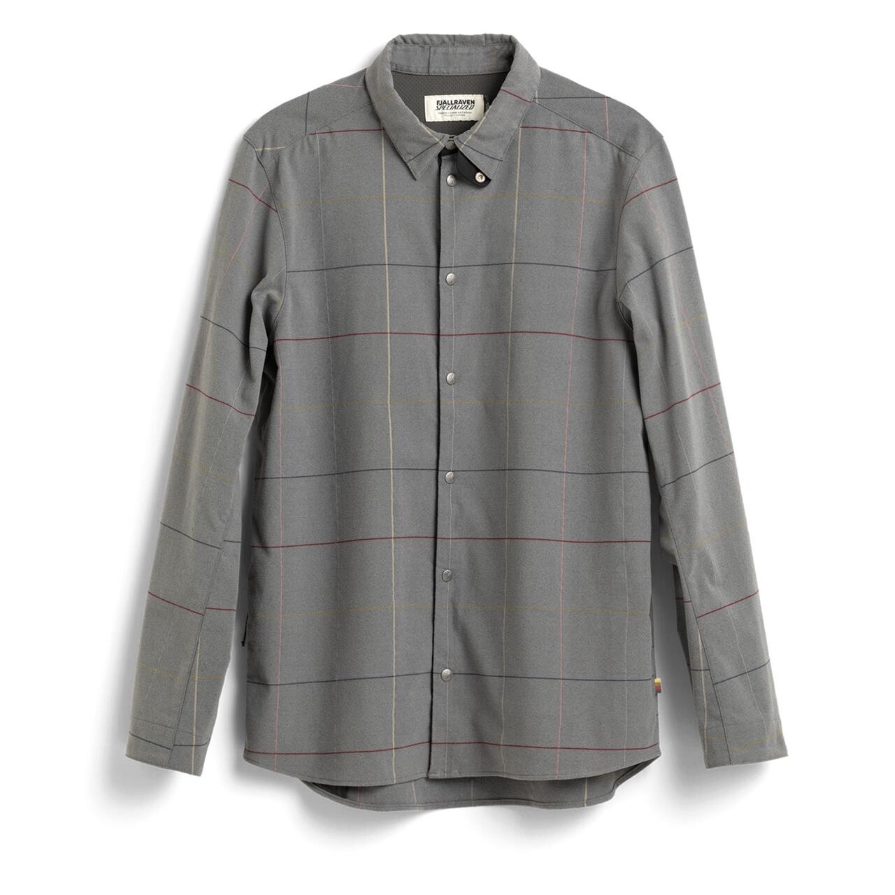 Grå (GREY FLAG Fjallraven Mens Riders Flannel Shirt Grå Grey Flag Window 702 Large - Fjällräven Horseriding  - 7323450800680