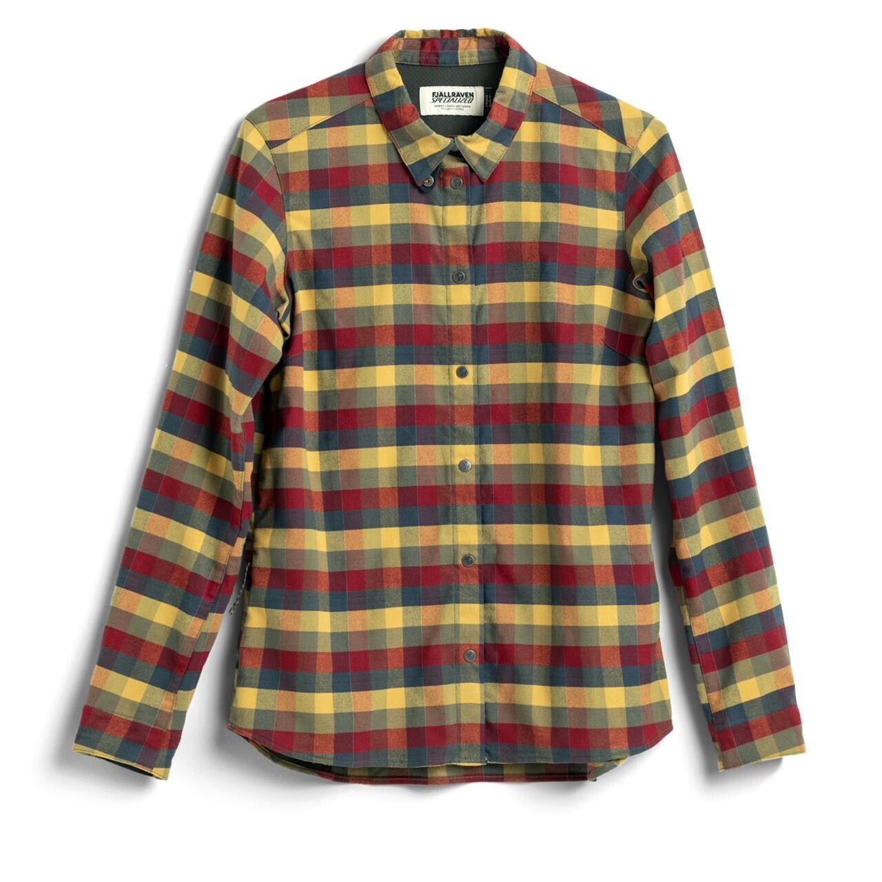 Gul (FLAG CHECK Fjallraven Womens Riders Flannel Shirt Gul Flag Check 701 Large - Fjällräven Horseriding  - 7323450800741