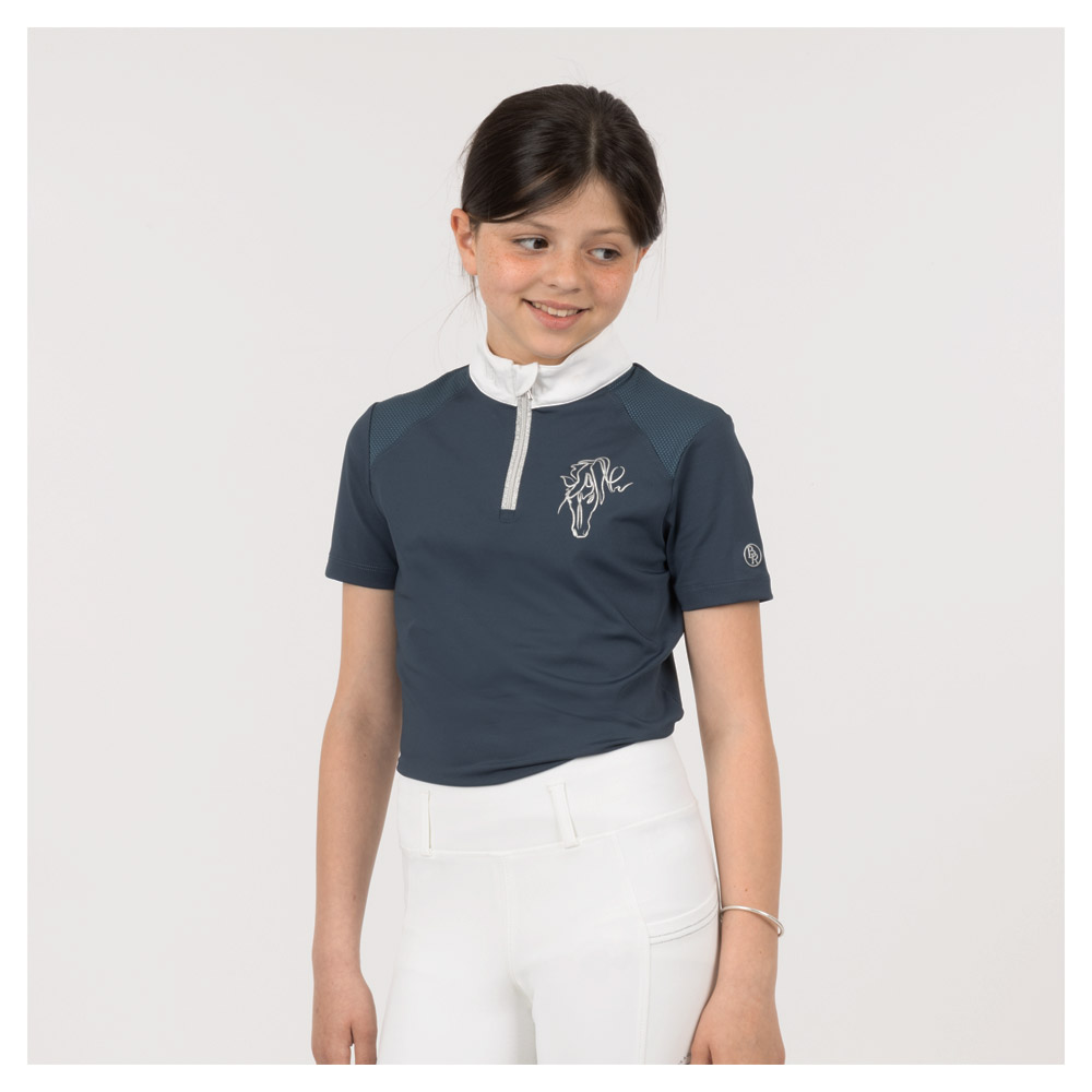 Cathy Stævne Shirt Navy 128 - Horseriding