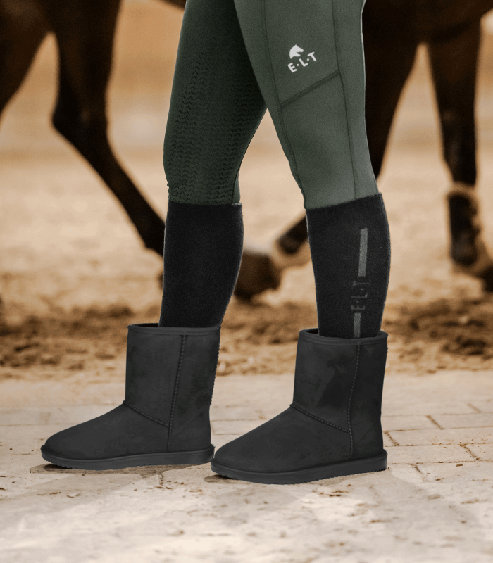 DARK OLIVE Waldhausen Elt Vandtætte Velour Bamsestøvler - Horseriding  - 4057962244900