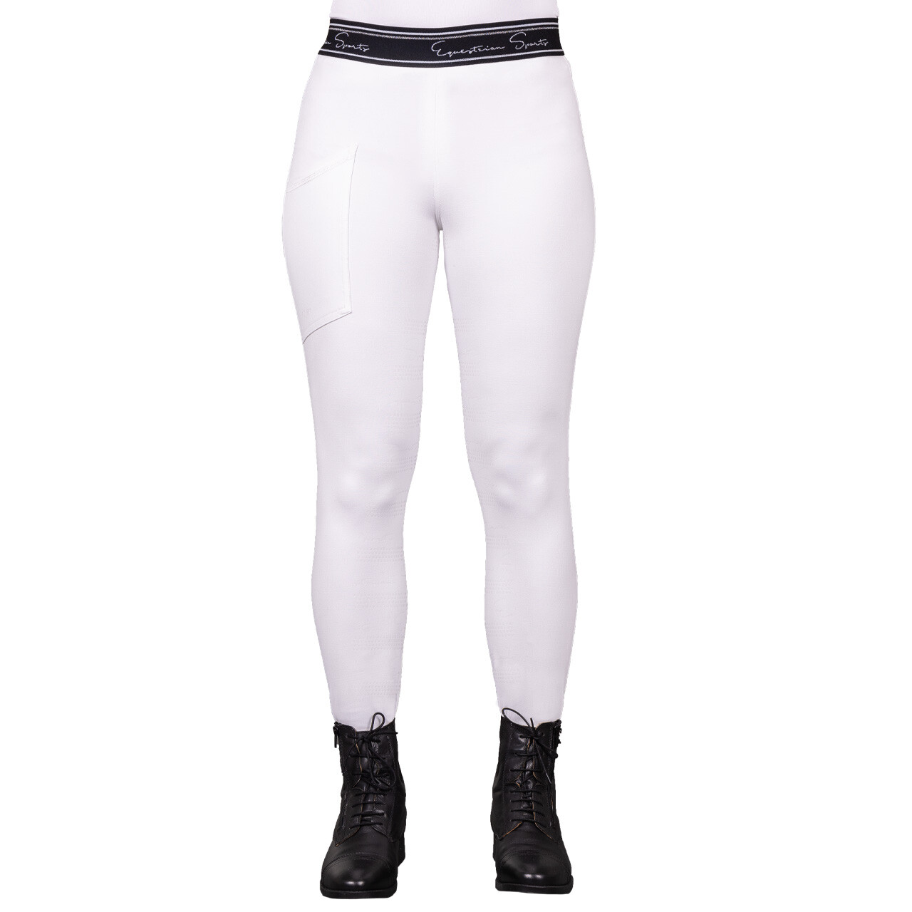 Hvid Qhp Eden Junior Ridetights 116 - Qhp Horseriding