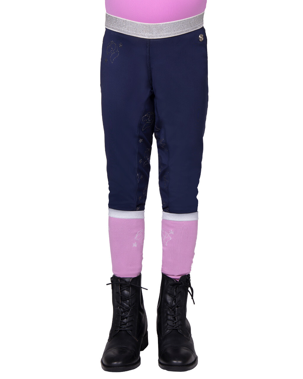 Qhp Gwenn Ridetights Navy 104 - Qhp Horseriding