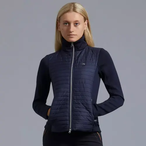Premier Equine Elena Dame Hybrid Ridejakke Navy - Premier Equine Horseriding