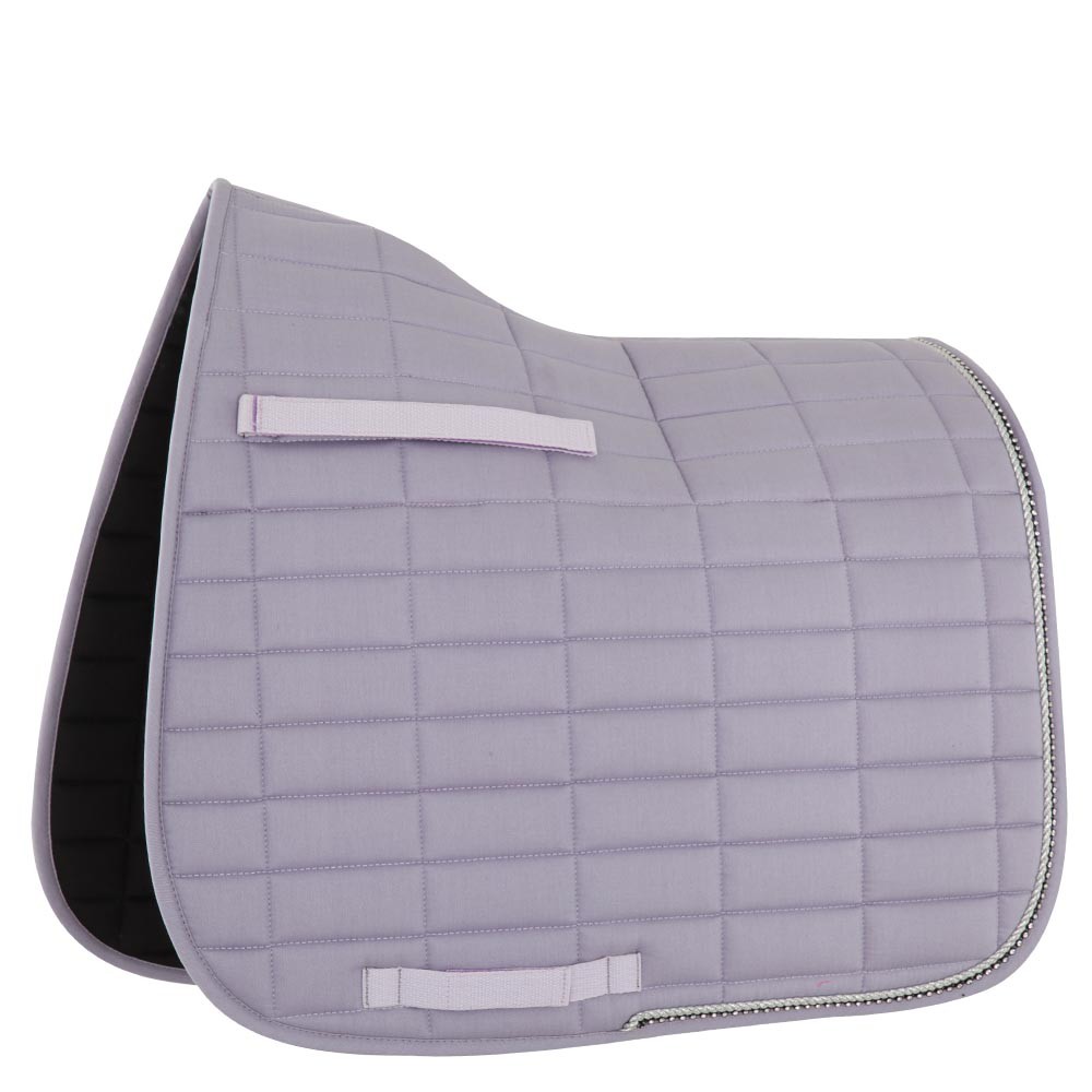 Hvid Glamour Chic Dressurunderlag Med Rhinsten Cob - Horseriding