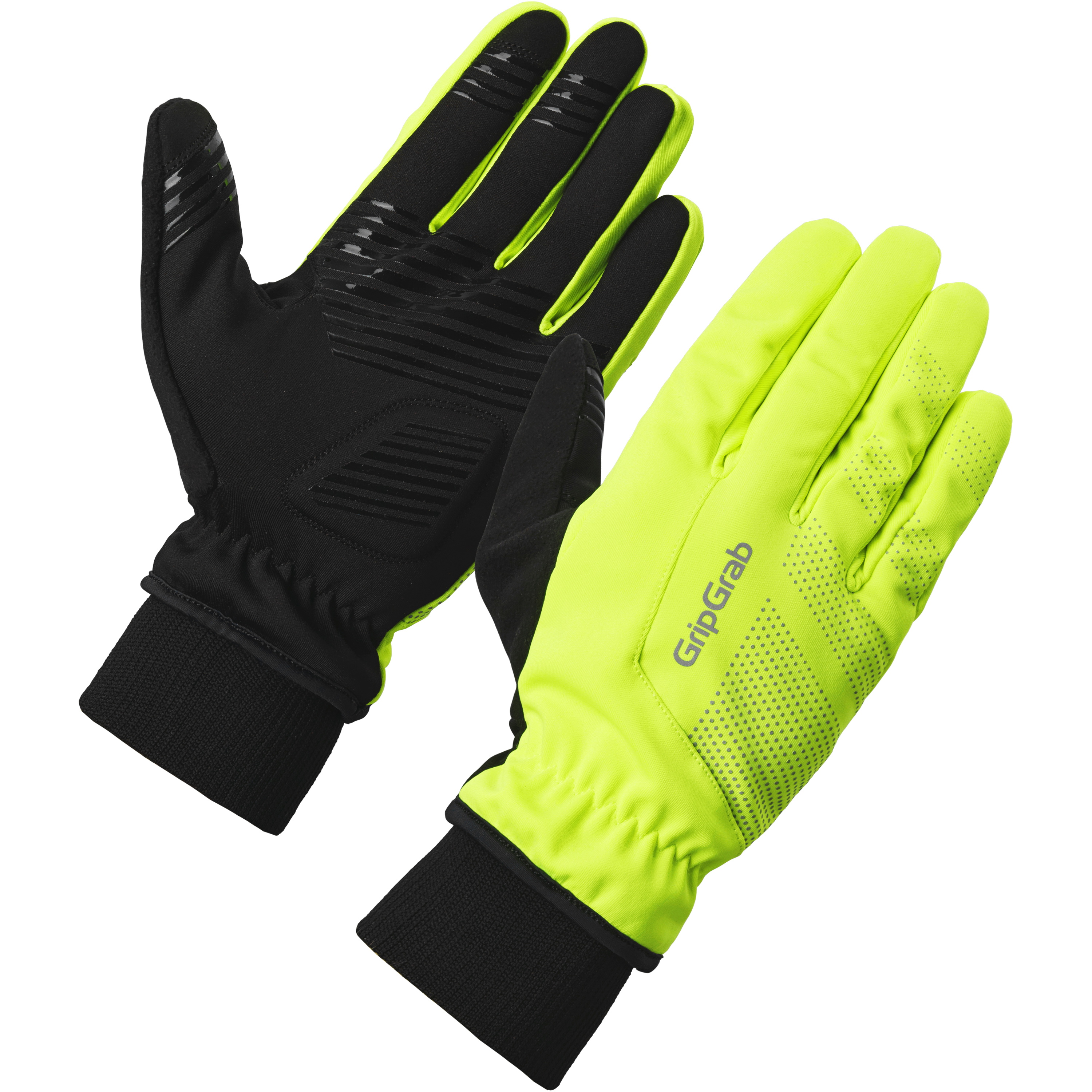 Gul Gripgrab Ride Vindtæt Vinterhandsker Yellow Vis - Gripgrab Horseriding  - 5708486028826