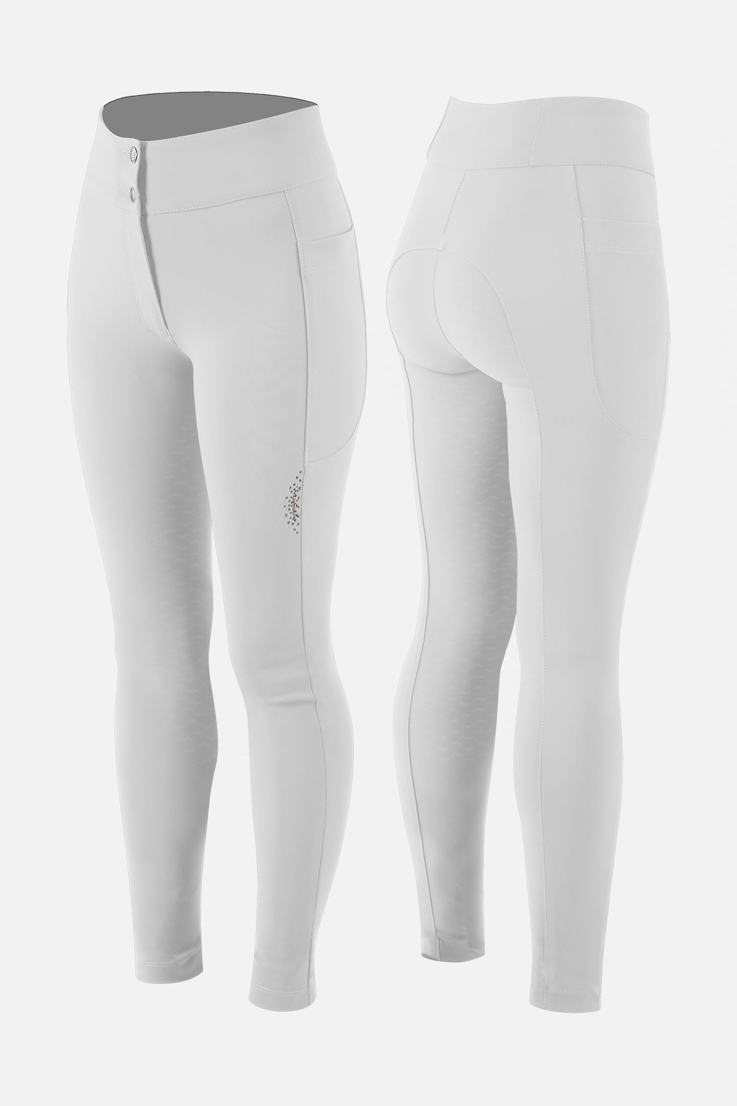 Hvid Animo Ridebuks Med Fuldgrip Nuvelin - Horseriding