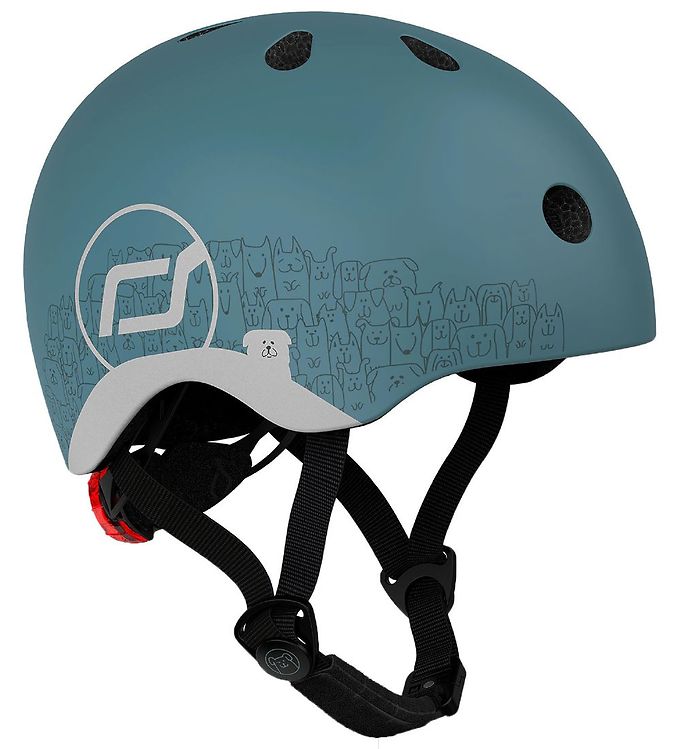 Blå Scoot And Ride Cykelhjelm Reflective Steel - Scoot And Ride Horseriding  - 4897033964951