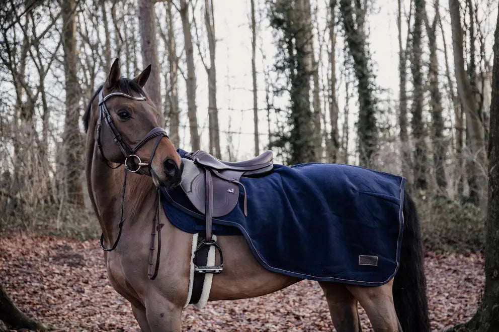 Kentucky Fleece Ride Tæppe Riding Rug Heavy Fleece Navy - Kentucky Horseriding  - 5407007532933