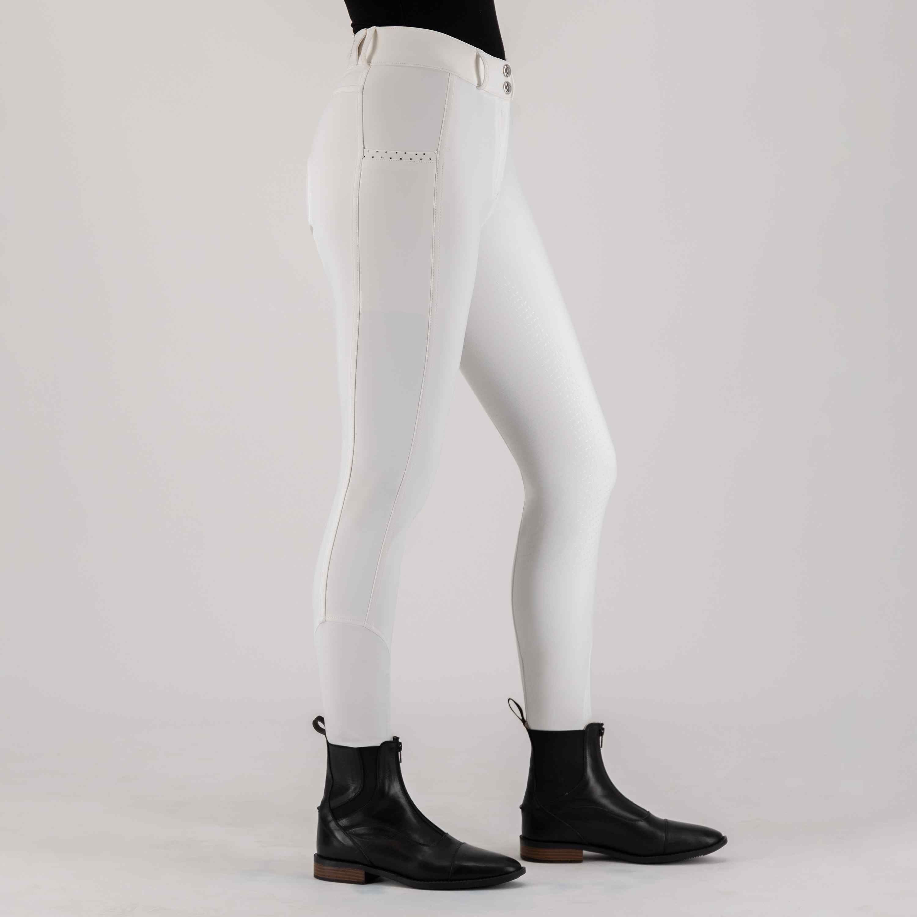 Hvid Polo Ridebukser Miranda Fullgrip White White - Hv-polo Horseriding  - 8720063530673