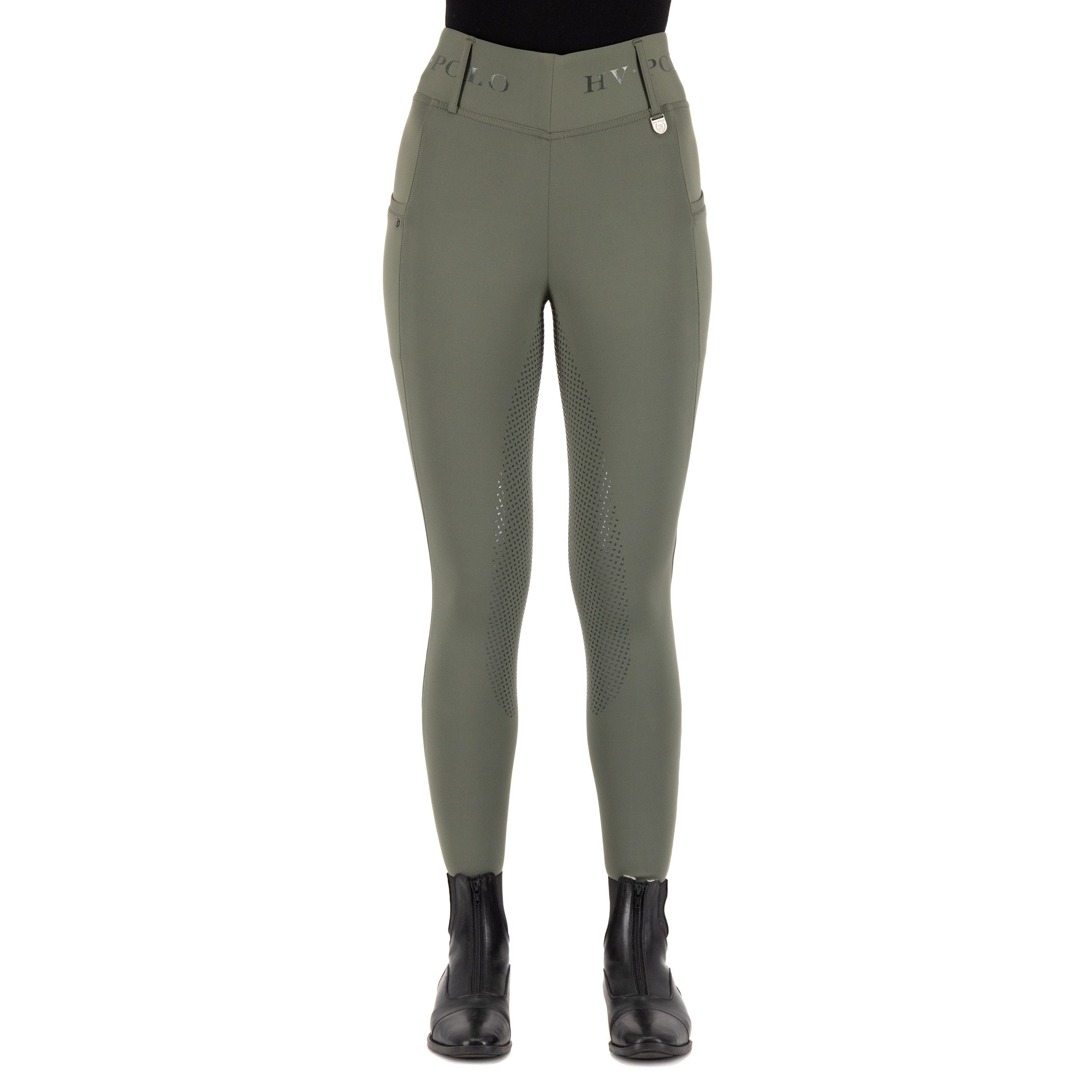 Polo Ridebukser Højtaljet Favourite Summer Fullgrip Meadow - Hv-polo Horseriding  - 8720063534428