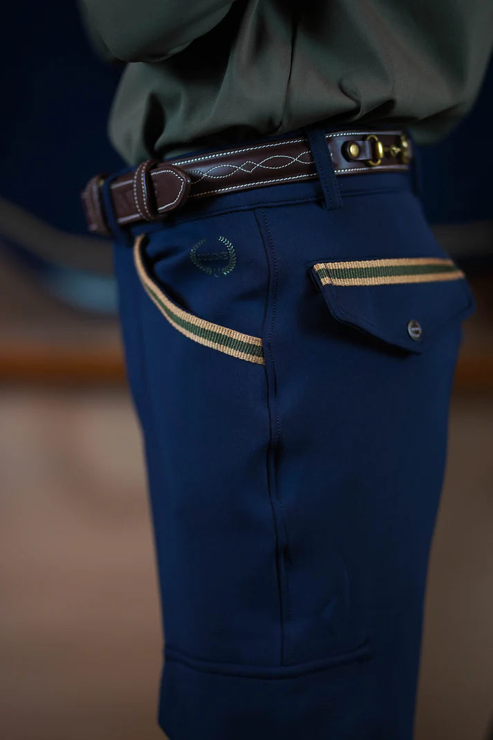 Navy Joline Børn Ridebukser Boys Pants Blue 104 110 - Joline Horseriding