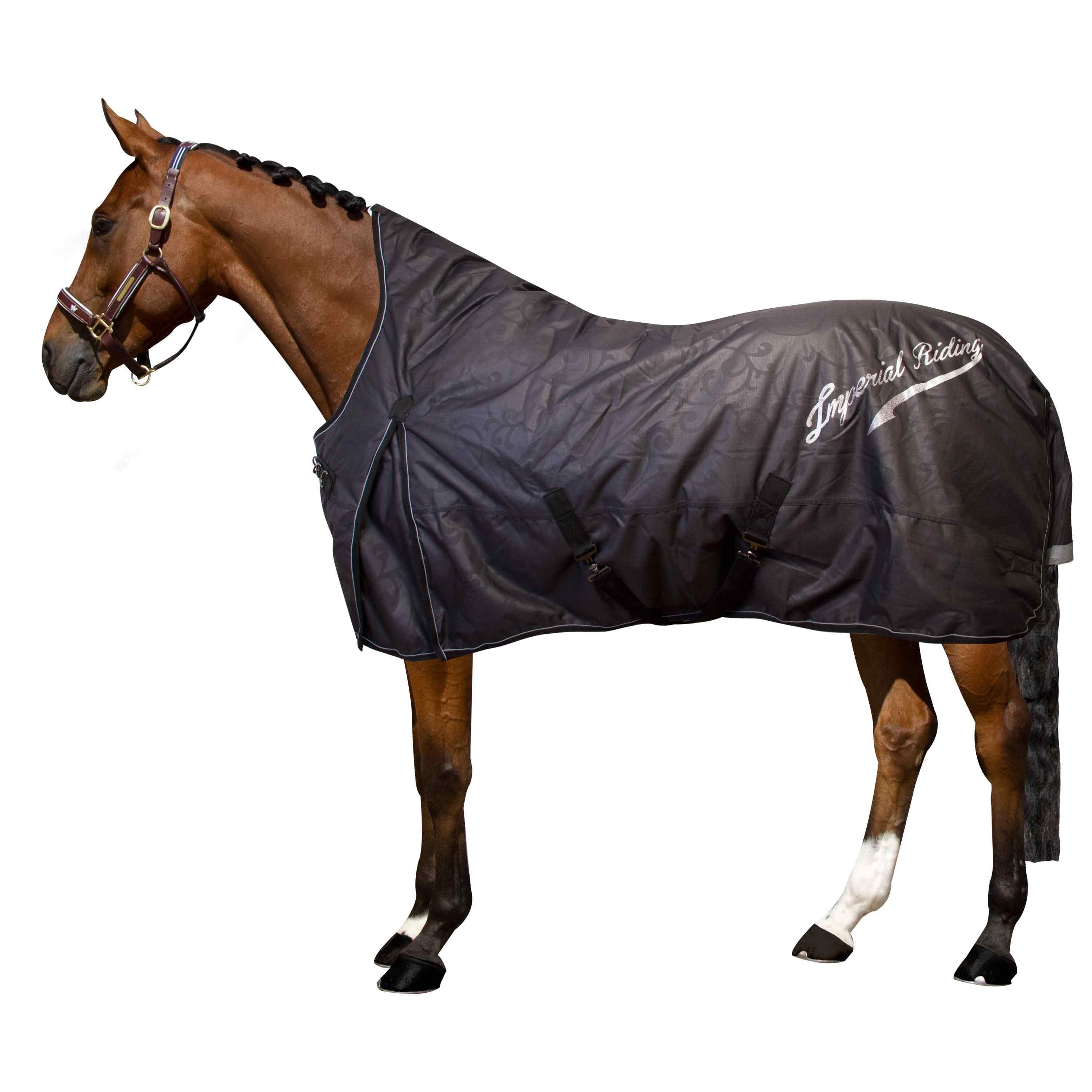 Sort Imperial Ridning Outdoor Blanket Super Dry 100gr Black 175 - Imperial Riding Horseriding  - 8714184348620
