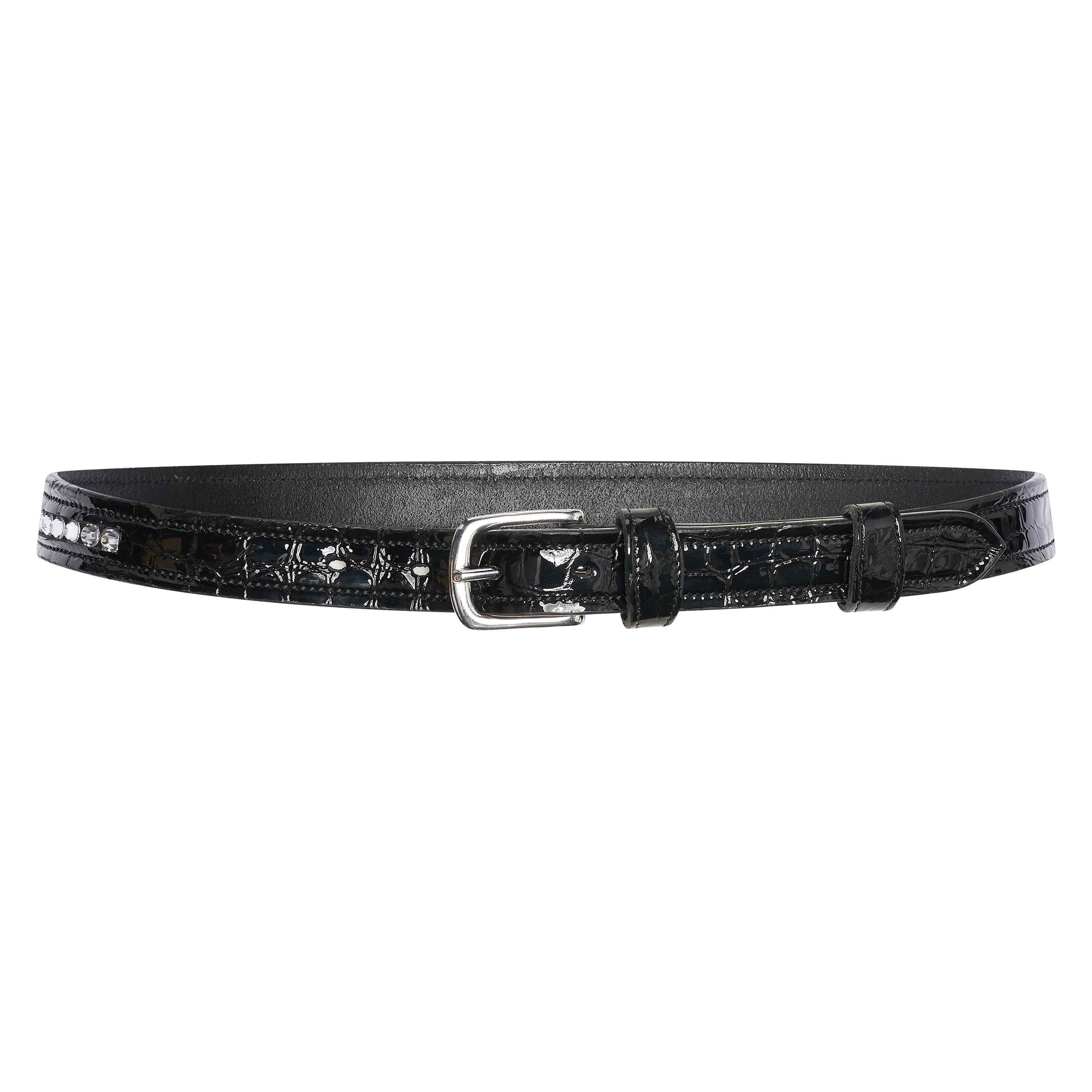 Sort Imperial Ridning Bælte Olania Sparkle Black Black Silver 75cm - Imperial Riding Horseriding  - 8714184933482