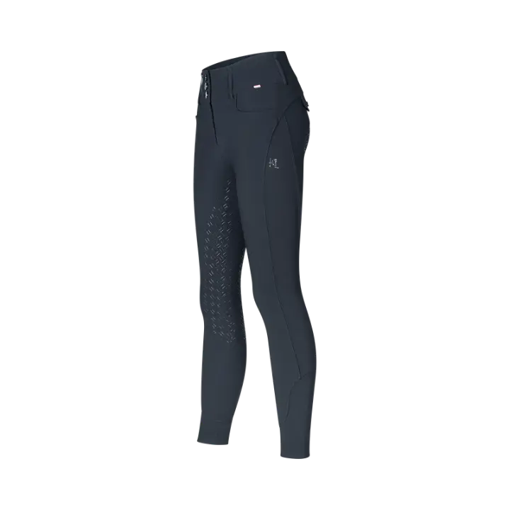 Navy Kingsland Dame Ridebukser Klkimi Mid Waist Grip - Kingsland Horseriding  - 7037430117179
