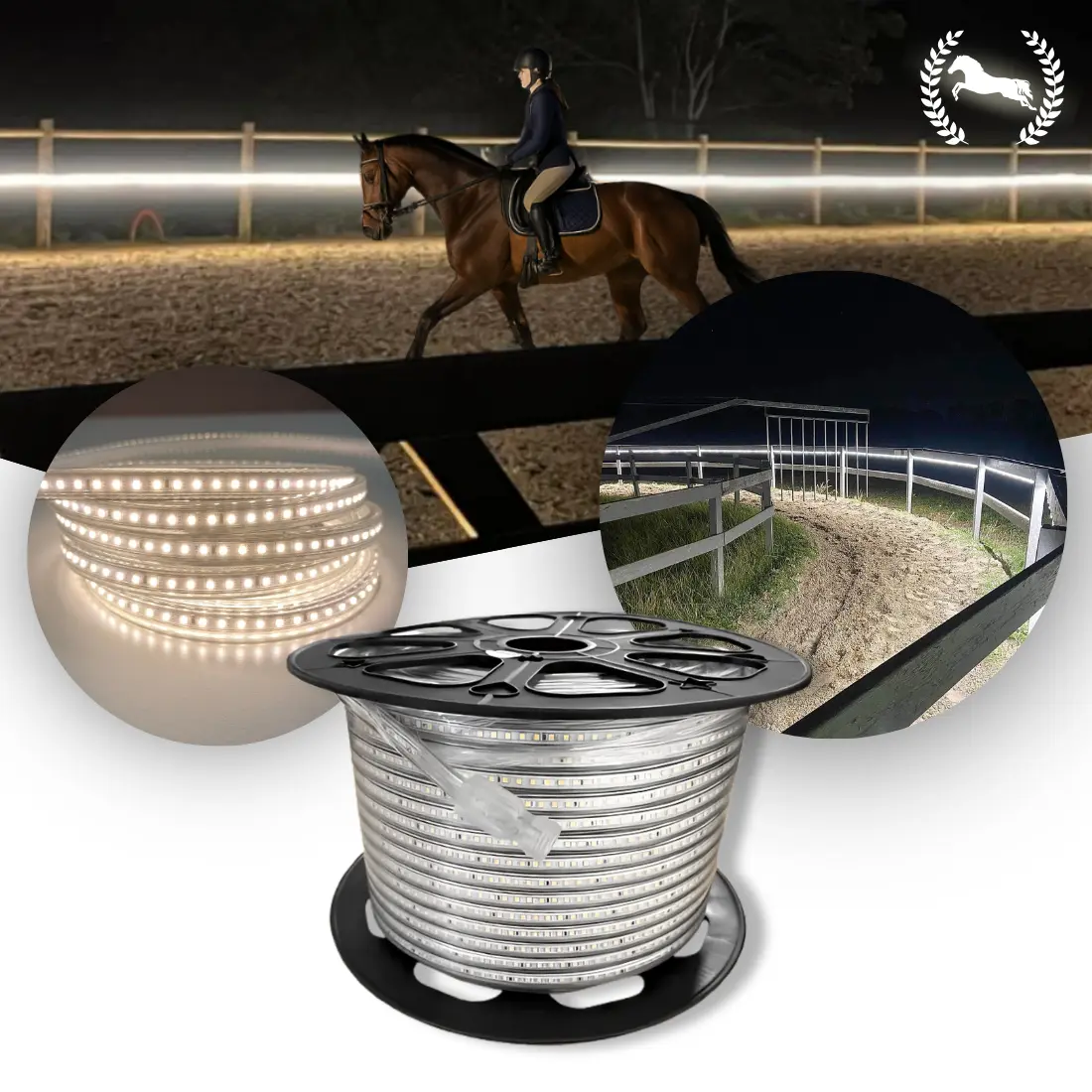 Ridebane Lys 150m 4000k 1000lm Ip67 Snap - Horseriding  - 5714941555202