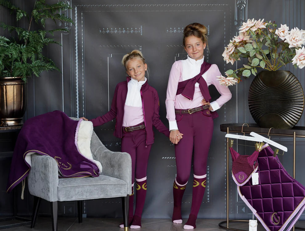 Rød Joline Børn Ridebukser 104 110 - Joline Horseriding  - 8720828432419