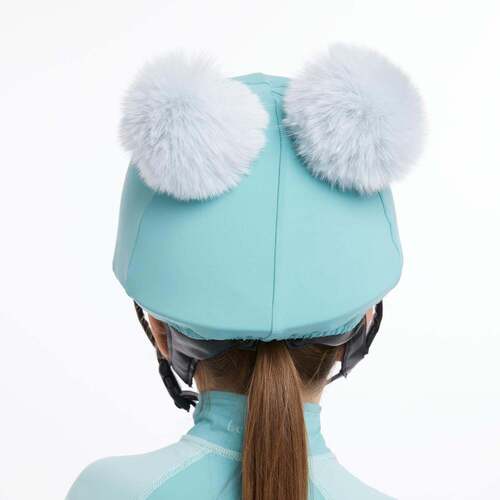 Lemieux Mini Double Pom Hjelmovertræk Lagoon - Lemieux Horseriding  - 5063240069638