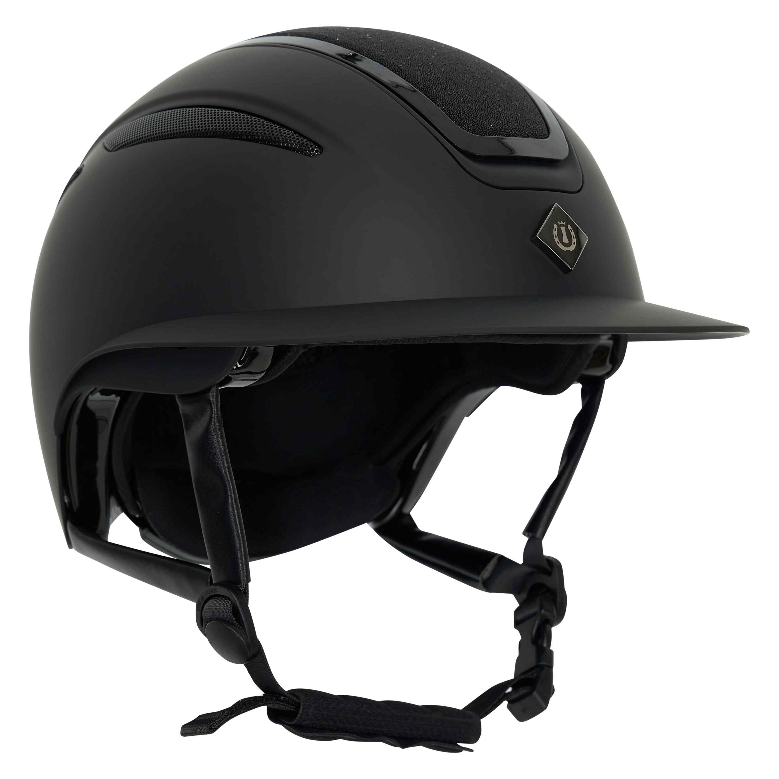 Irh Ridehjelm Olania Deluxe Sort Glitter - Horseriding