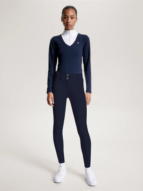Tommy Hilfiger Dame Vinter Ridebukser Full Grip Desert Sky Xxs - Horseriding  - 7630712706421