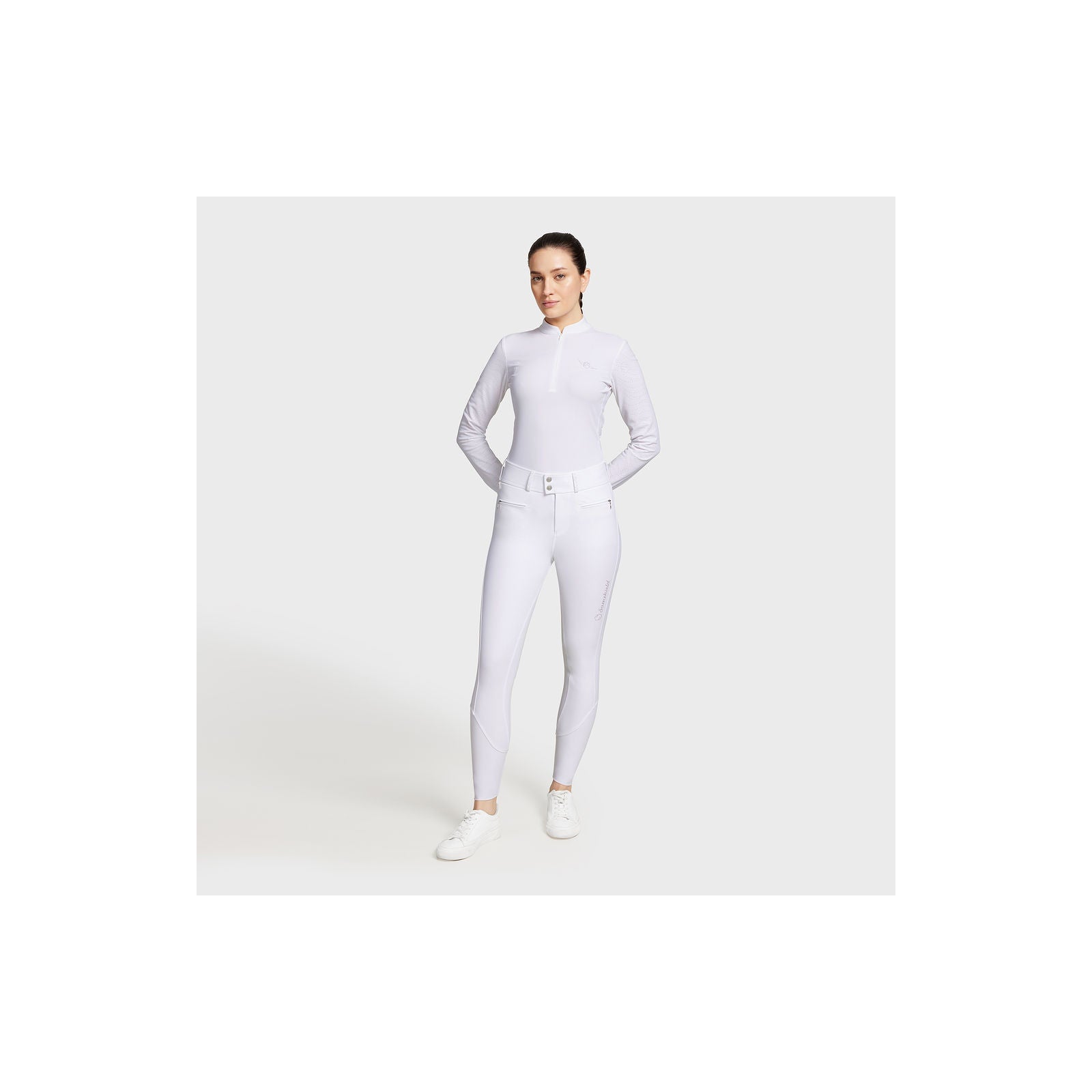 Hvid Samshield Ridebukser Claranova Grip Dame - Samshield Horseriding  - 3666534459393