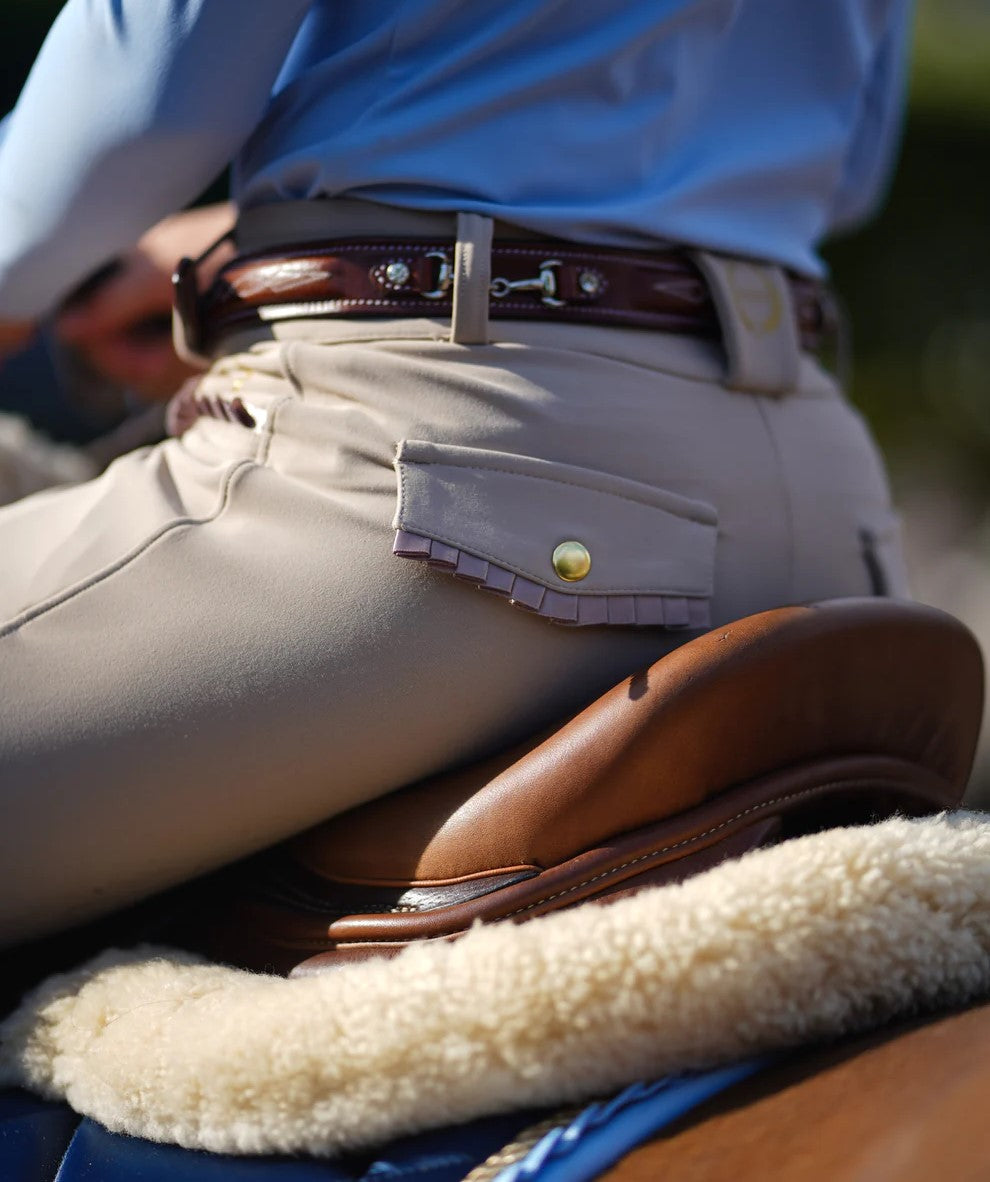 Beige Joline Børn Ridebukser 104 110 - Joline Horseriding  - 8720254955506